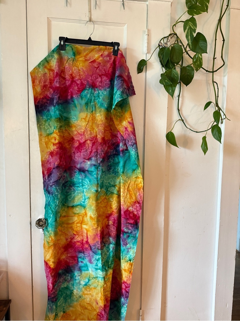 Vibrant Tie-Dye fabric in Rainbow Colors